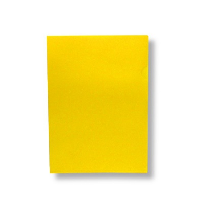 Папка-уголок А4, PP 180 мкм, непрозр., Бюрократ/ Желтая