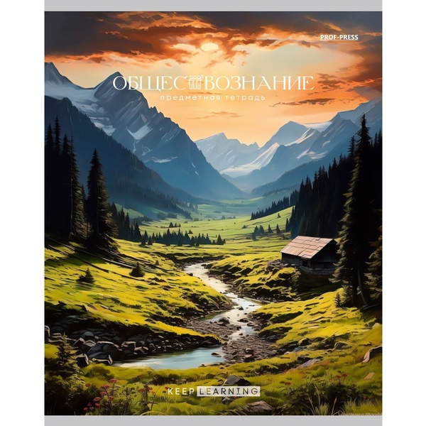 Тетрадь предметная А5, 36 л., клетка, 60 г/м², мел. обл., Profit Гармония_Обществознание