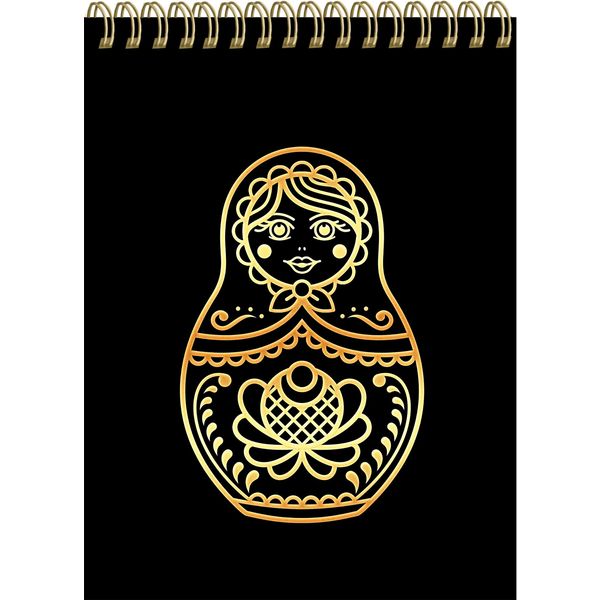 Блокнот на гребне А6, 90 л., клетка, 70 г/м², флокир. картон, тисн. ф., Listoff Velvet-5   Акция!