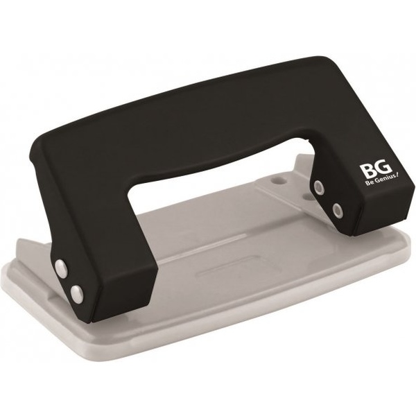 Дырокол 10л металлический, черно-серый BG Prime