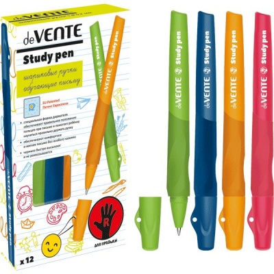 Ручка шариковая обучающая письму 0,7 мм синяя deVENTE. Study Pen, ассорти (для правшей) Ручка шариковая обучающая письму 0,7 мм синяя deVENTE. Study Pen, ассорти (для правшей)