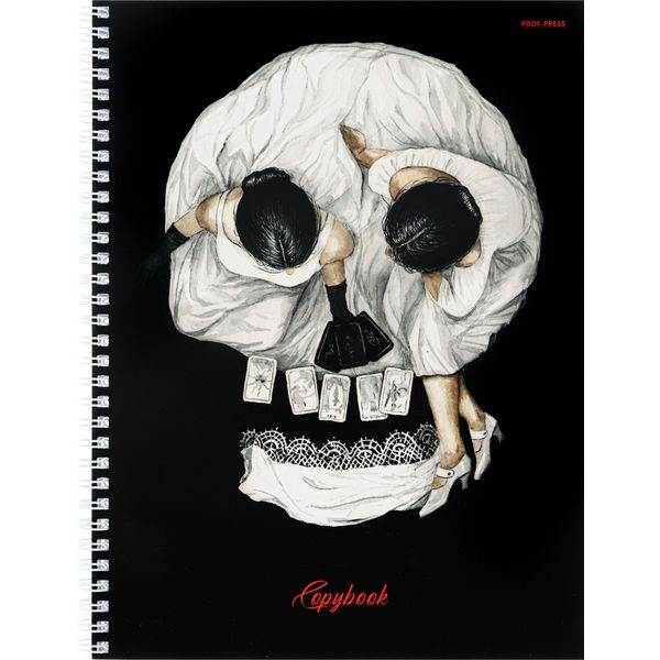 Тетрадь А4, клетка, 80 л., на гребне, 60 г/м², мел. картон, Prof-Press Оптическая иллюзия-1