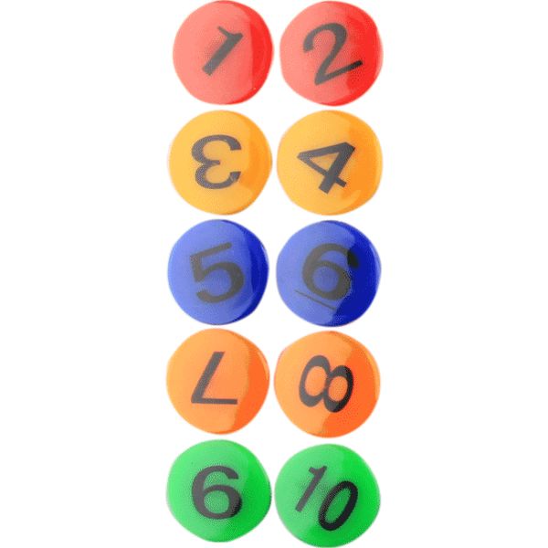 Магниты канцелярские deVENTE Numerals, 10 шт., Ø30 мм, блистер Магниты канцелярские deVENTE Numerals, 10 шт., Ø30 мм, блистер