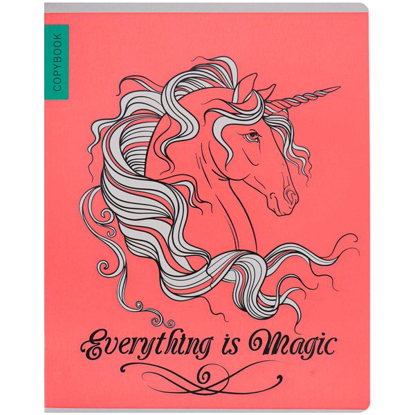 Тетрадь А5, клетка, 48 л., на скобе, 65 г/м², неон. 6+0, с/уг, Collezione Вечная магия_5 дизайнов