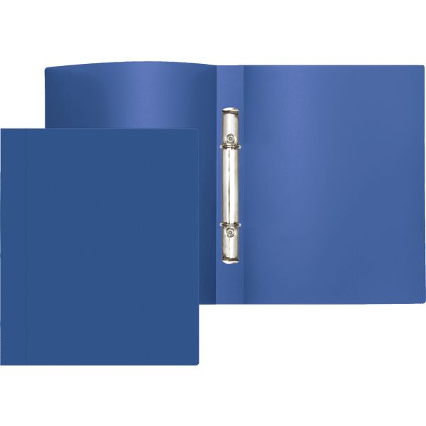 Папка на 2-х кольцах, А4, PP 500 мкм, "песок", 21 мм, Attomex_синяя