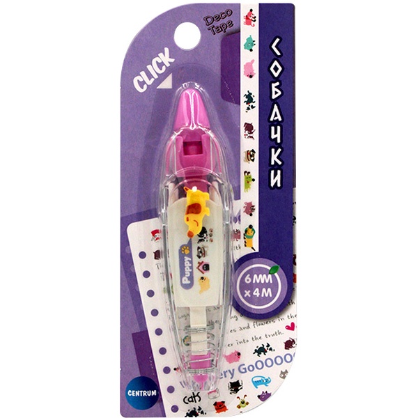 Лента-роллер для декора, 6 мм*4 м, Centrum Собачки 