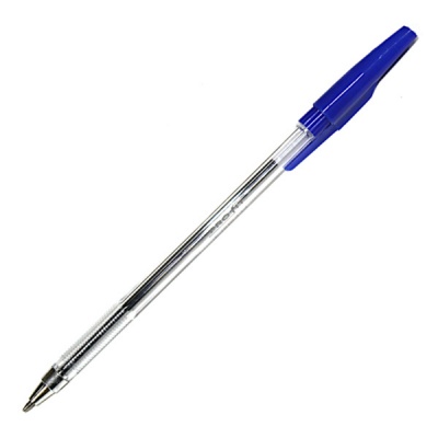 Ручка шариковая синяя, 0.7 мм, рифл. упор, метал. н-к, прозр. корп., PROFIT Стандарт Ручка шариковая синяя, 0.7 мм, рифл. упор, метал. н-к, прозр. корп., PROFIT Стандарт
