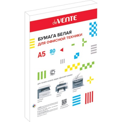 Бумага deVENTE для оргтехники А5, 200 л., 80 г/м2, белизна СIE 146%, класс C