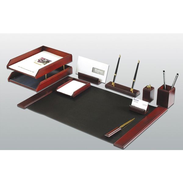 Набор настольный подарочный Good Sunrise, дерево, 9 предметов, цвет: бордовый/черный красное дерево