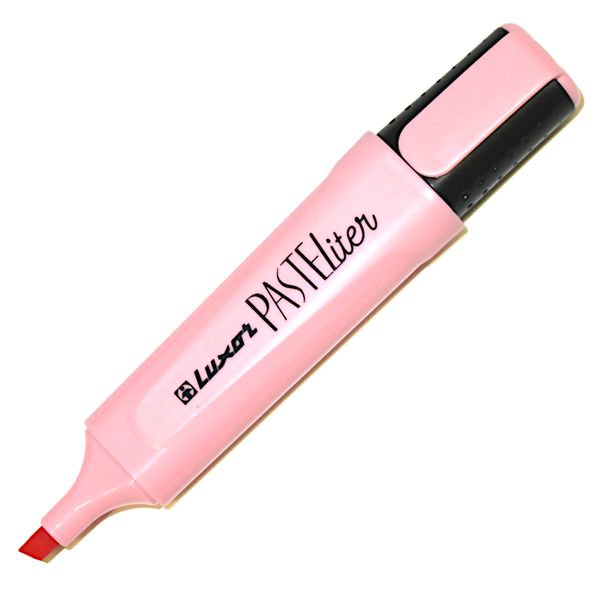 Текстмаркер розовый, пастельный, ШЛ 1-5 мм, н-к "клин", LUXOR Pasteliter