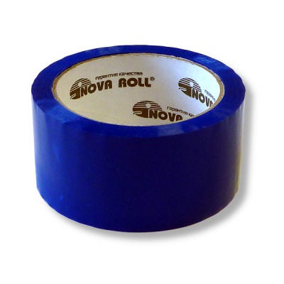 Лента клейкая упаковочная 48 мм * 66 м, BOPP 43 мкм, синяя, Nova Roll 204