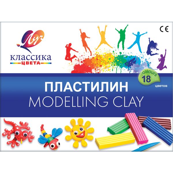 Пластилин классический ЛУЧ Классика цвета, 18 цветов, 360 г, стек в комплекте, к/уп. Пластилин классический ЛУЧ Классика цвета, 18 цветов, 360 г, стек в комплекте, к/уп.
