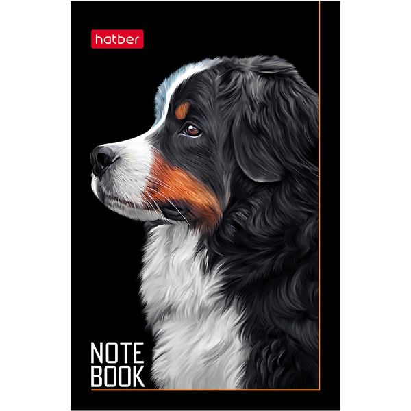 Блокнот на склейке А7, 48 л., клетка, 60 г/м² (3-цв. блок), Hatber Портрет лучшего друга_5 дизайнов