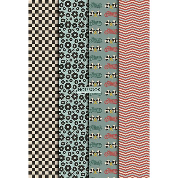 Блокнот на гребне А5, 80 л., клетка, 60 г/м², вд-лак, PLANO Абстракция   Акция!