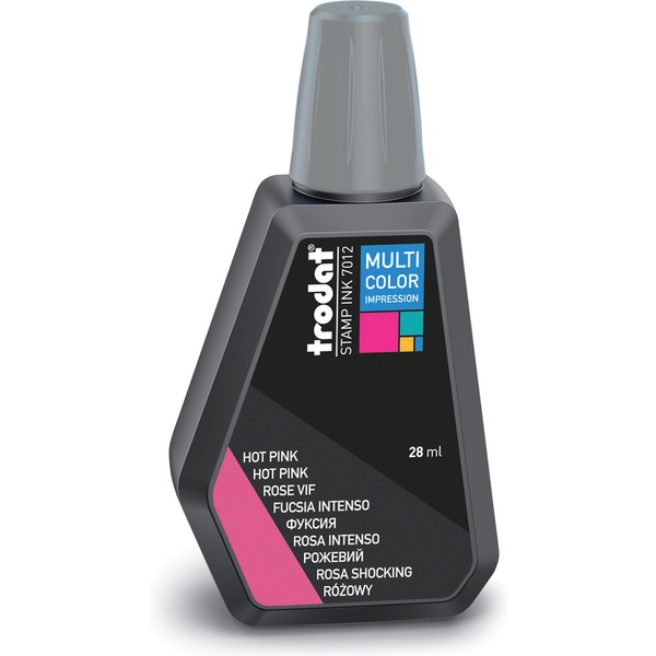 Краска штемпельная TRODAT Multi Color, 28 мл, на водной основе, фуксия