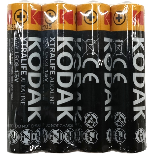 Батарейка щелочная LR03/AAA, 1.5 V, блистер, KODAK XTRALIFE