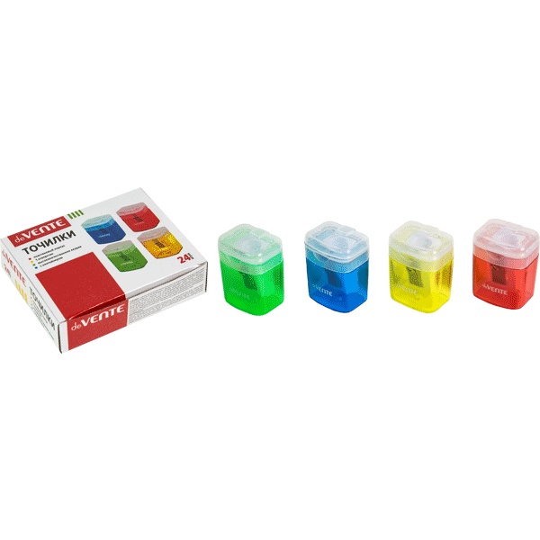 Точилка пластиковая, 1 отв., контейнер, deVENTE_4 дизайна Точилка пластиковая, 1 отв., контейнер, deVENTE_4 дизайна