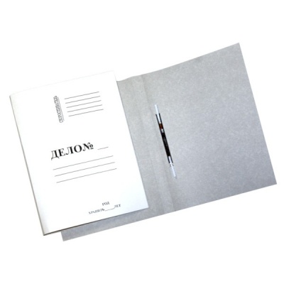 Папка-скоросшиватель Дело №, А4, мелованный картон 440 г/м², белая, Colorcode