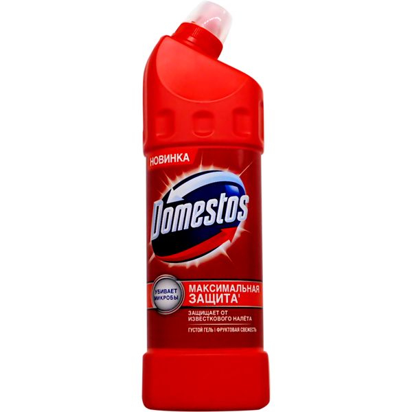 Средство чистящее и дезинфицирующее Domestos (Доместос) Фруктовая свежесть, универсальное, 1000 мл Средство чистящее и дезинфицирующее Domestos (Доместос) Фруктовая свежесть, универсальное, 1000 мл
