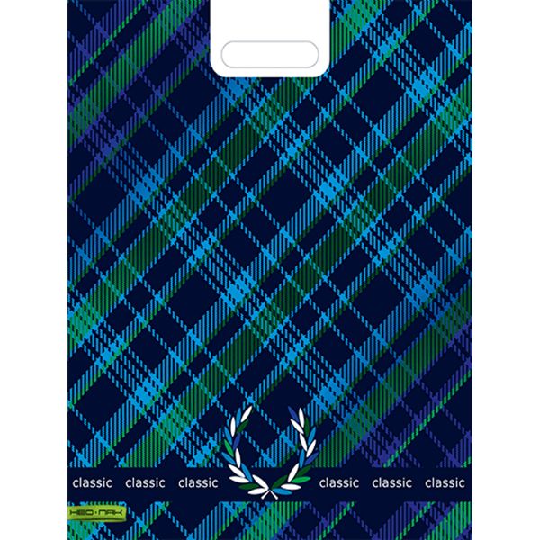 Пакет с вырубной ручкой, 47*38 см, полиэтилен 60 мкм, Классическая клетка Пакет с вырубной ручкой, 47*38 см, полиэтилен 60 мкм, Классическая клетка