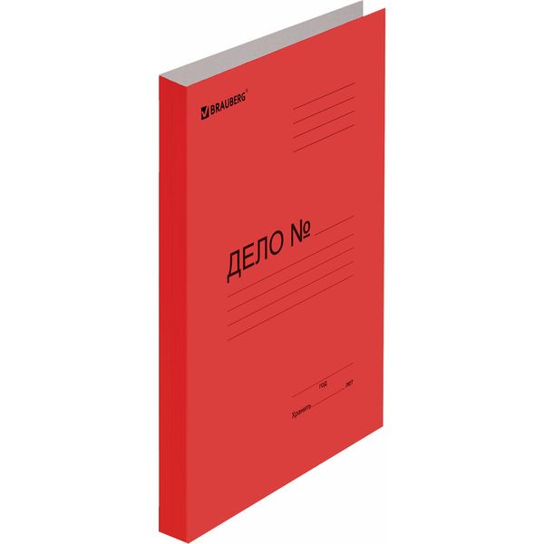 Папка-скоросшиватель Дело №, А4, мелованный картон 360 г/м², красная