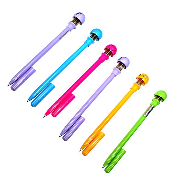 Ручка шариковая с декором, синяя, 0.7 мм, круг. корп., Centrum Смайлы_5 дизайнов Акция!