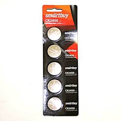 Батарейка CR2450, 3.0 V, Smartbuy Lithium Батарейка CR2450, 3.0 V, Smartbuy Lithium