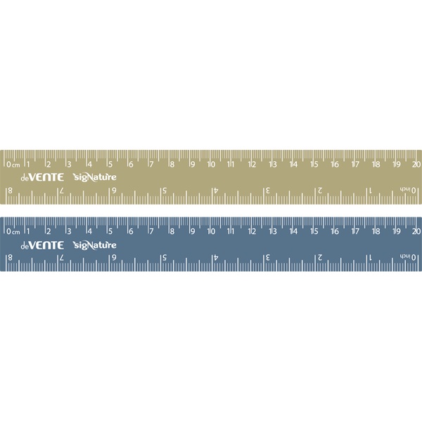 Линейка 20 см, пластиковая, ассорти 2 цвета, deVENTE sigNATURE