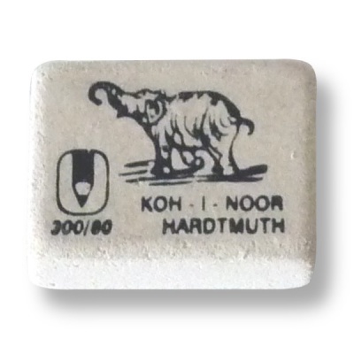 Ластик KOH-I-NOOR Elephant, нат. каучук, прямоугольный, 26*18.5*8 мм, белый Ластик KOH-I-NOOR Elephant, нат. каучук, прямоугольный, 26*18.5*8 мм, белый