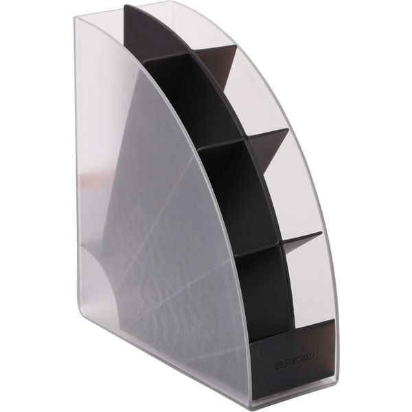 Органайзер для канцелярии deVENTE Fan, пластиковый, 8 отд., черный Акция!