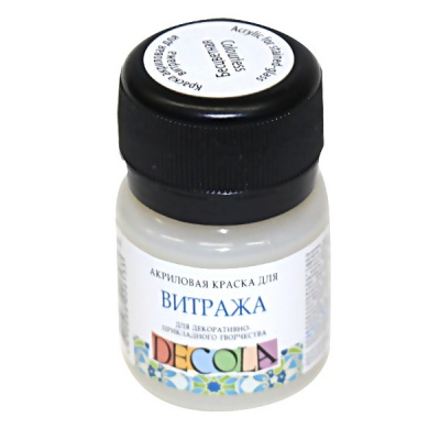 Краска по стеклу и керамике DECOLA, бесцветная, банка 20 мл Акция!