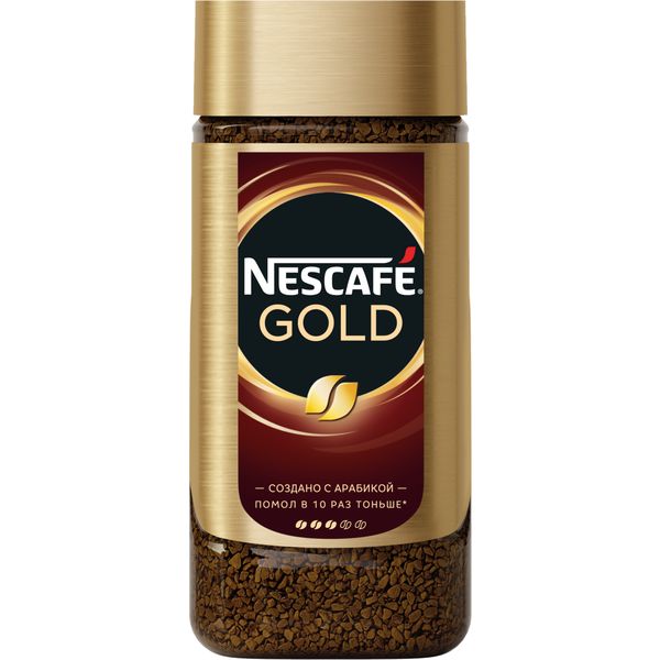 Кофе растворимый Nescafe Gold 190 г сублимированный, в стеклянной банке Кофе растворимый Nescafe Gold 190 г сублимированный, в стеклянной банке