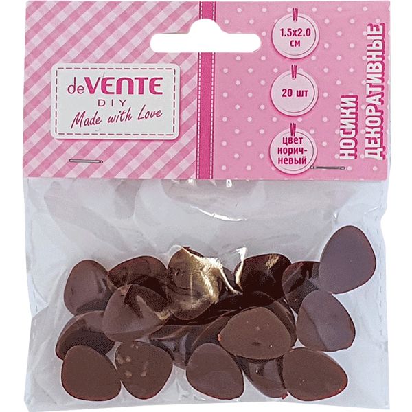 Носики декоративные, 15*20 мм, пластик., цв.: коричневый, deVENTE (20 шт.)