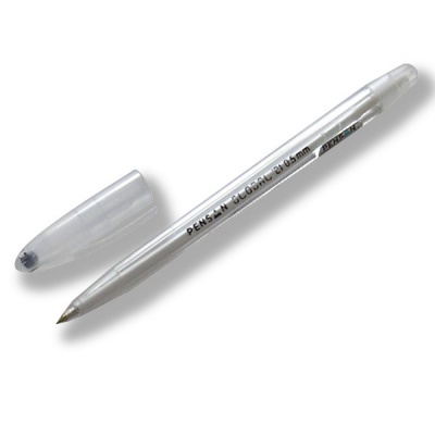 Ручка шариковая, черная, Ø 0.5 мм, круг., прозр. корп., PENSAN Global-21
