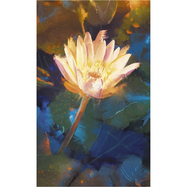 Блокнот на склейке А5, 40 л., клетка, 70 г/м², Listoff Кувшинка   Акция!