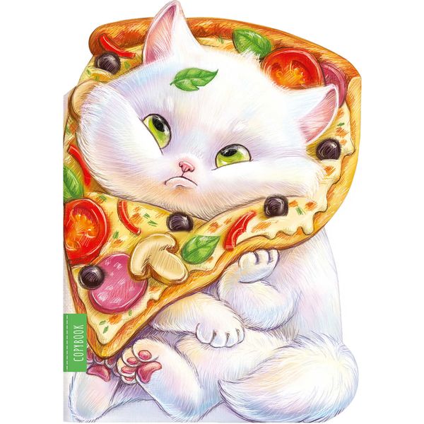 Блокнот на скобе B5, 40 л., точка, 65 г/м², контурная вырубка, ФЕНИКС+ Задумчивый гурман Акция!