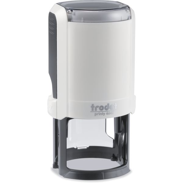 Оснастка для печати автомат., оттиск Ø42 мм, корпус_белый + бел. панель, TRODAT Printy 4.0 (с крышкой)