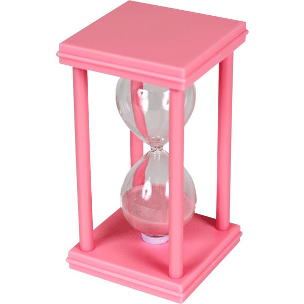 Часы песочные 14*8 см, 15 минут deVENTE Classic, пластик/стекло, розовые*