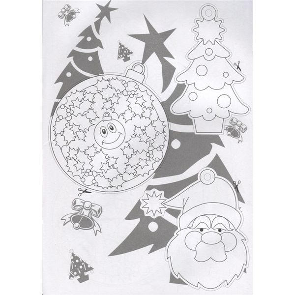 Раскраска. Новогодние украшения своими руками, А4, 8 л., изд.Prof-Press