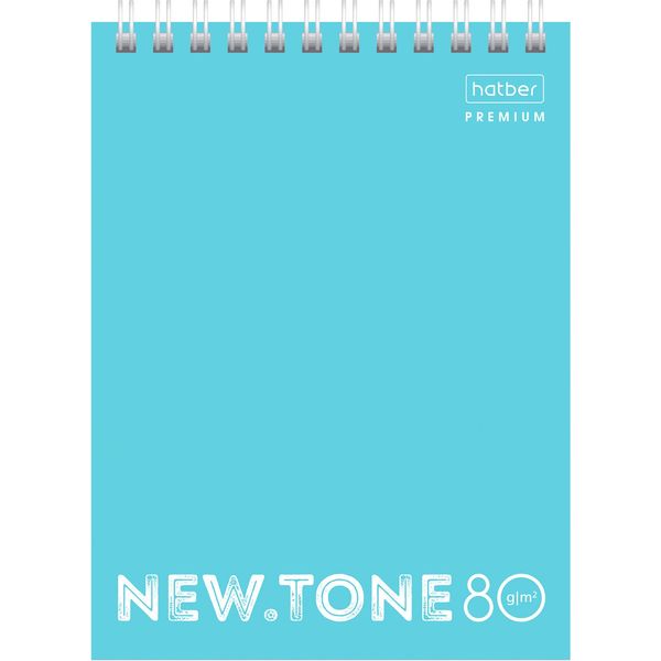 Блокнот на гребне А6, 80 л., клетка, 80 г/м², глянц. лам., Hatber NEWtone Pastel_незабудка Блокнот на гребне А6, 80 л., клетка, 80 г/м², глянц. лам., Hatber NEWtone Pastel_незабудка