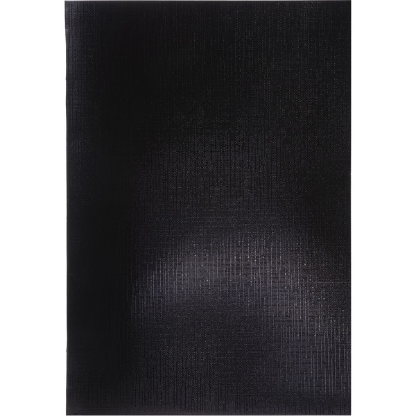 Тетрадь А4, 96 л., клетка, 60 г/м², на скобе, обл. бумвинил, тисн. "сатин", Hatber Metallic_черная