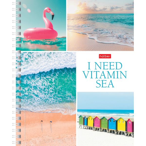 Тетрадь А5, клетка, 48 л., на гребне, 60 г/м², Hatber Vitaminka_4 дизайна