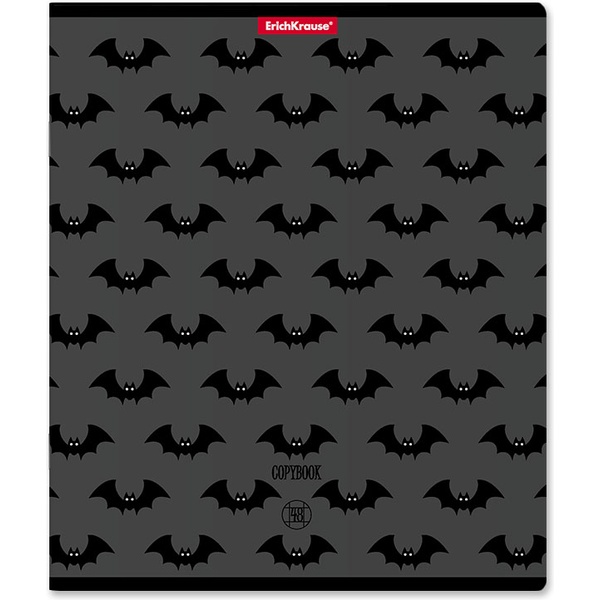 Тетрадь А5, клетка, 48 л., на скобе, 60 г/м², выб. лак, Erich Krause Bat Cave