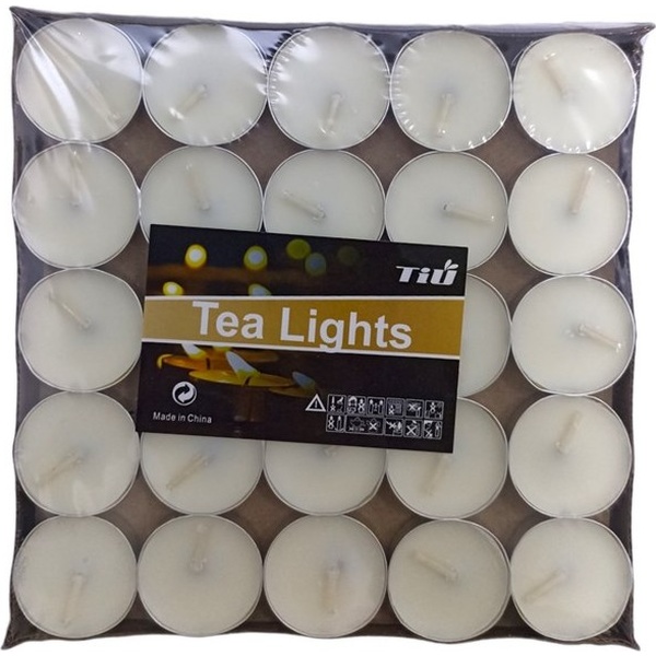 Свеча чайная в гильзе, белая, неароматическая (шт.)