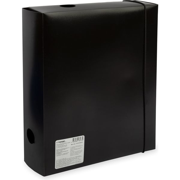Папка-короб архивная А4, PP 700 мкм, на резинке, 75 мм (750 л.), черная, Expert Complete Classic 