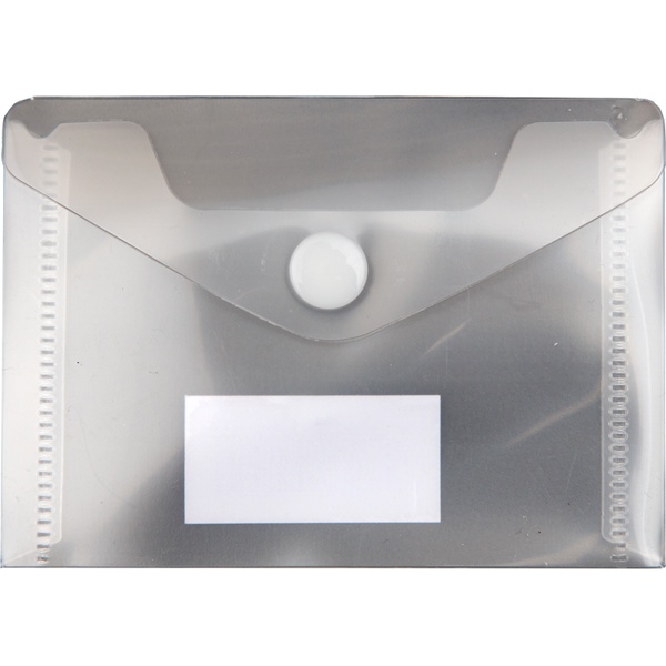 Папка-конверт на кнопке, А7, 180 мкм, прозрачная, deVENTE