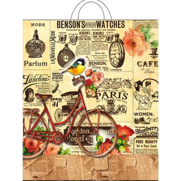 Пакет с петлевой ручкой, 42*40 см, полиэтилен 45 мкм, Старое время Пакет с петлевой ручкой, 42*40 см, полиэтилен 45 мкм, Старое время