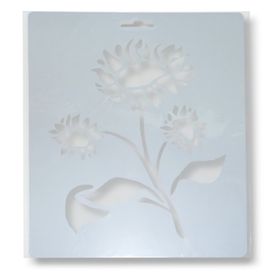 Трафарет пластиковый 25,5х20,5см подсолнух Акция!