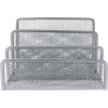 Подставка для визиток и писем deVENTE, 3 секции, 170*80*135 мм, металлическая сетчатая, серая