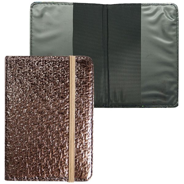 Обложка для паспорта иск. кожа/пвх, фикс. резинка, цв.: кофейный, J.Otten Сильвер   Акция!
